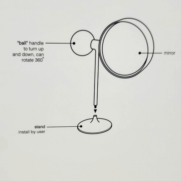 New in Box NIB RCube Ball Desk Mirror blue/blue/white Nordstrom Artsy Eclectic - Picture 7 of 12